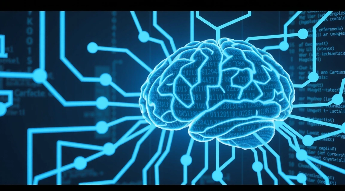 Conceptual image of AI integration in web development