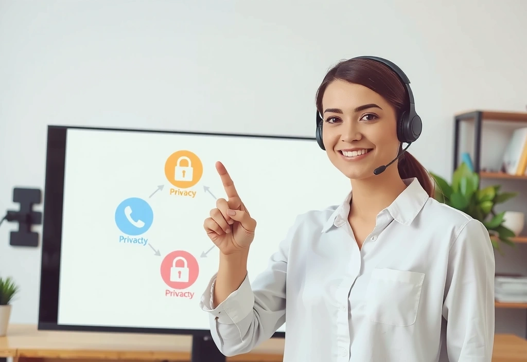 Customer support agent offering help with privacy concerns
